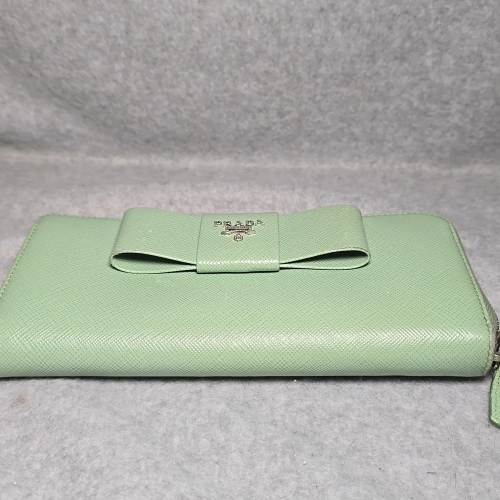 Prada Saffiano Fiocco Acqaumarine Long Wallet - Picture 15 of 16